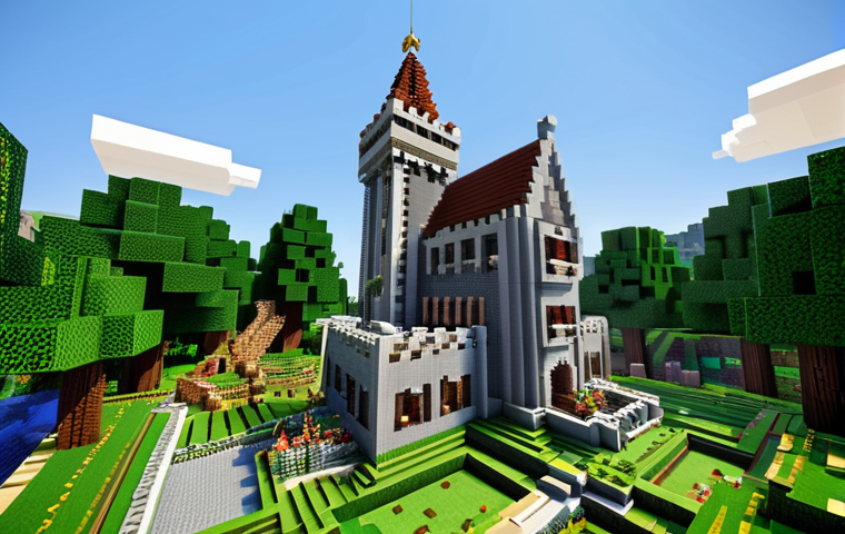 Collaborative Building**

"A group of diverse Minecraft avatars are working together to build a large, intricate castle in a lush, green Minecraft landscape, fully clothed avatars, appropriate attire, safe for work, perfect anatomy, correct proportions, natural pose, family-friendly, digital art, high detail, bright and cheerful."

**